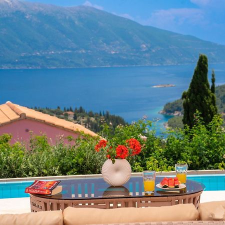 Villa Apollo Up To 8Px, Private Pool Fiskardo Bagian luar foto