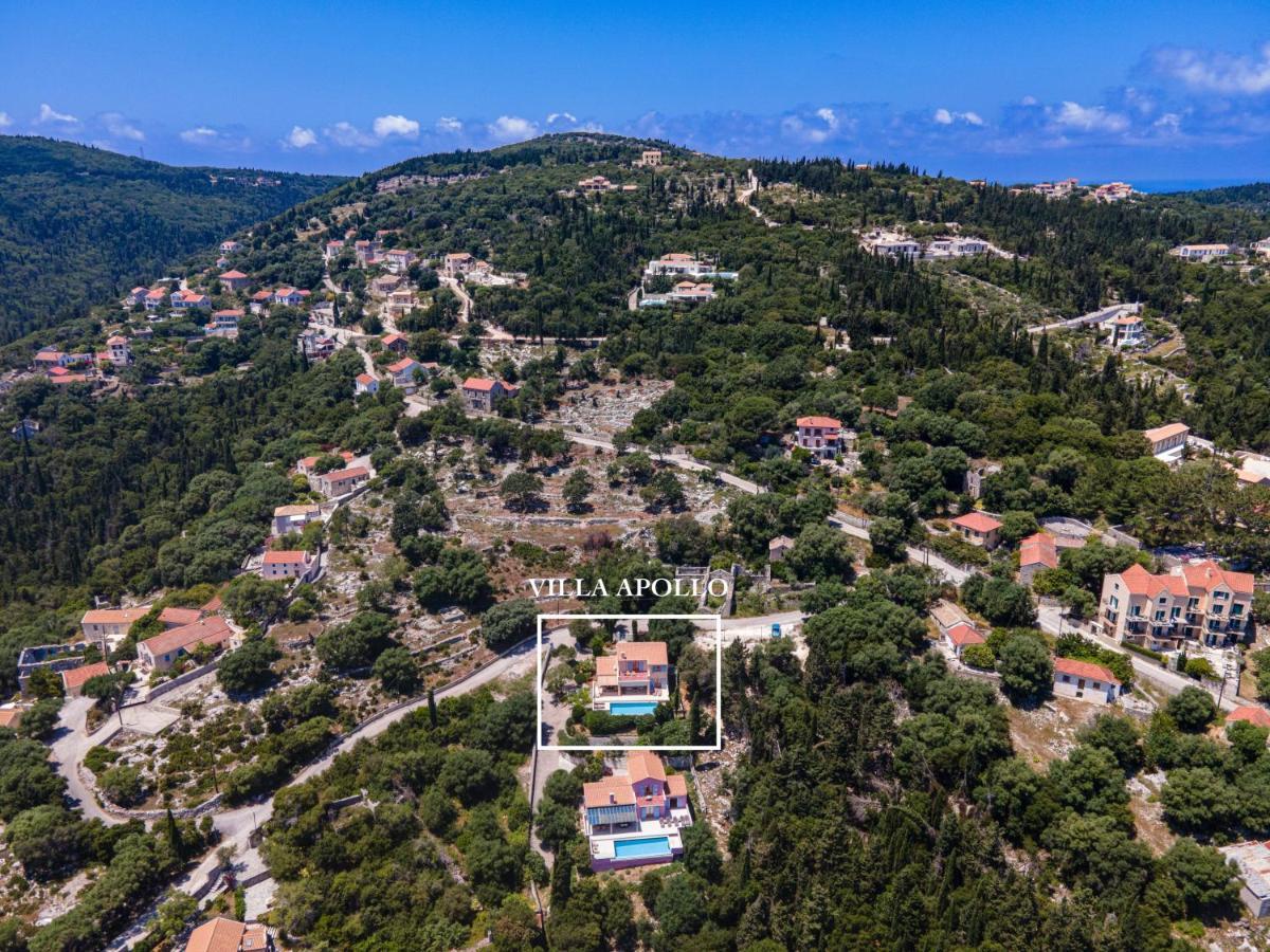Villa Apollo Up To 8Px, Private Pool Fiskardo Bagian luar foto