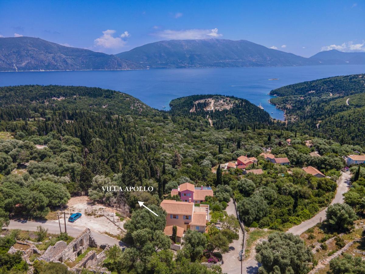 Villa Apollo Up To 8Px, Private Pool Fiskardo Bagian luar foto
