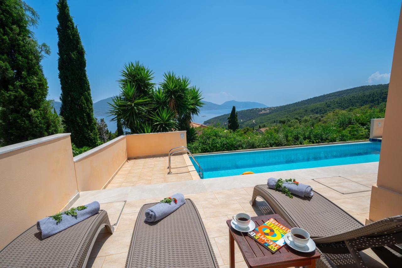 Villa Apollo Up To 8Px, Private Pool Fiskardo Bagian luar foto