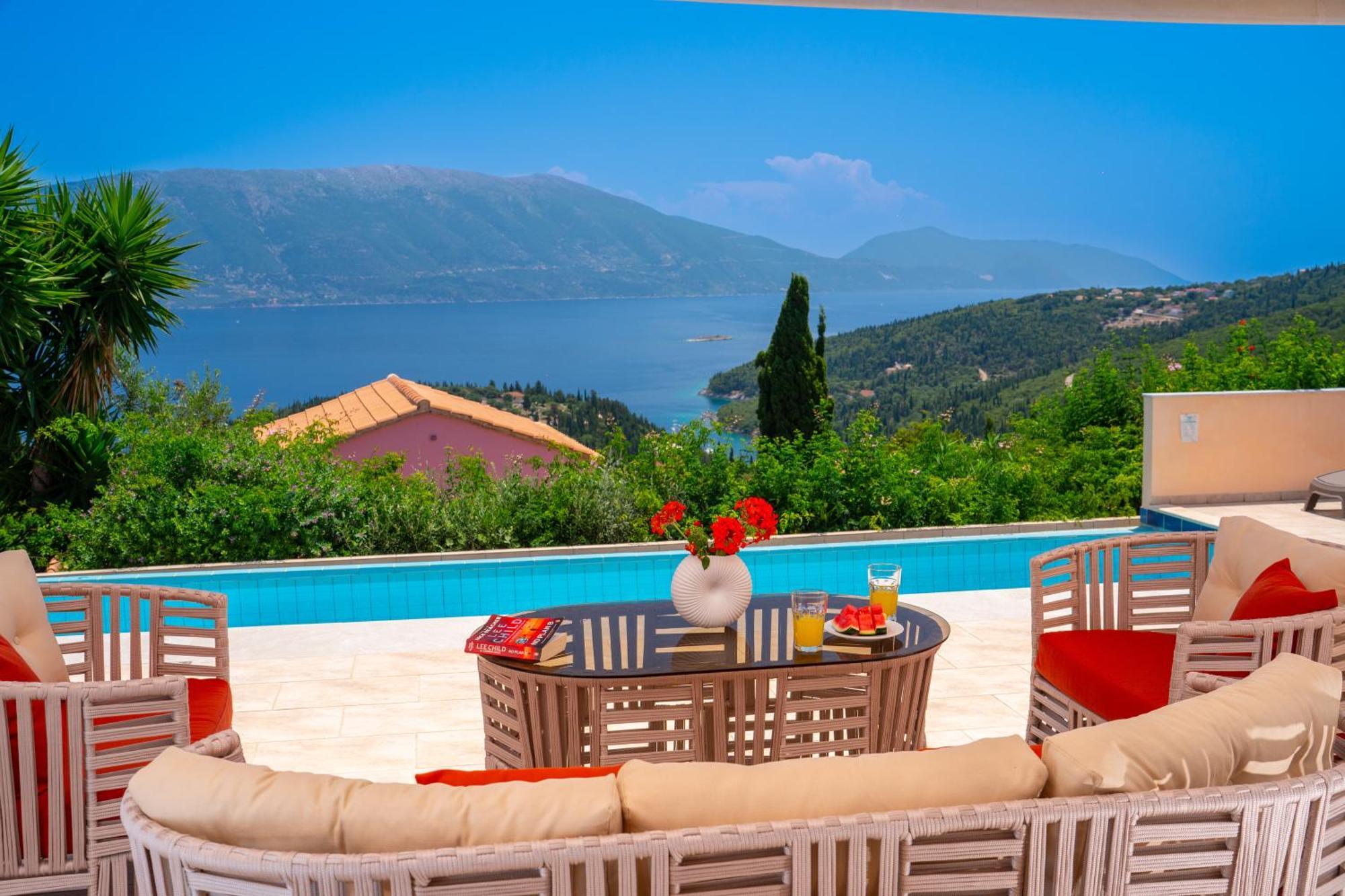 Villa Apollo Up To 8Px, Private Pool Fiskardo Bagian luar foto