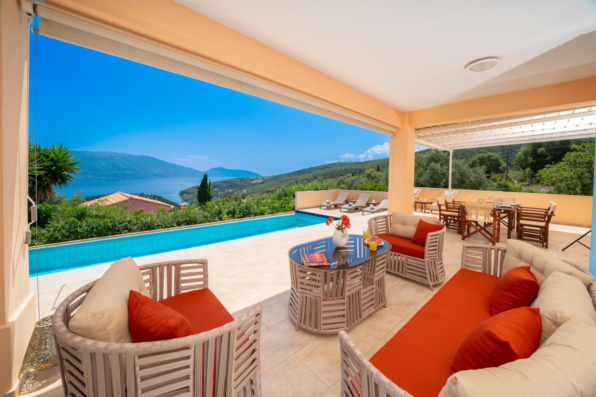 Villa Apollo Up To 8Px, Private Pool Fiskardo Bagian luar foto