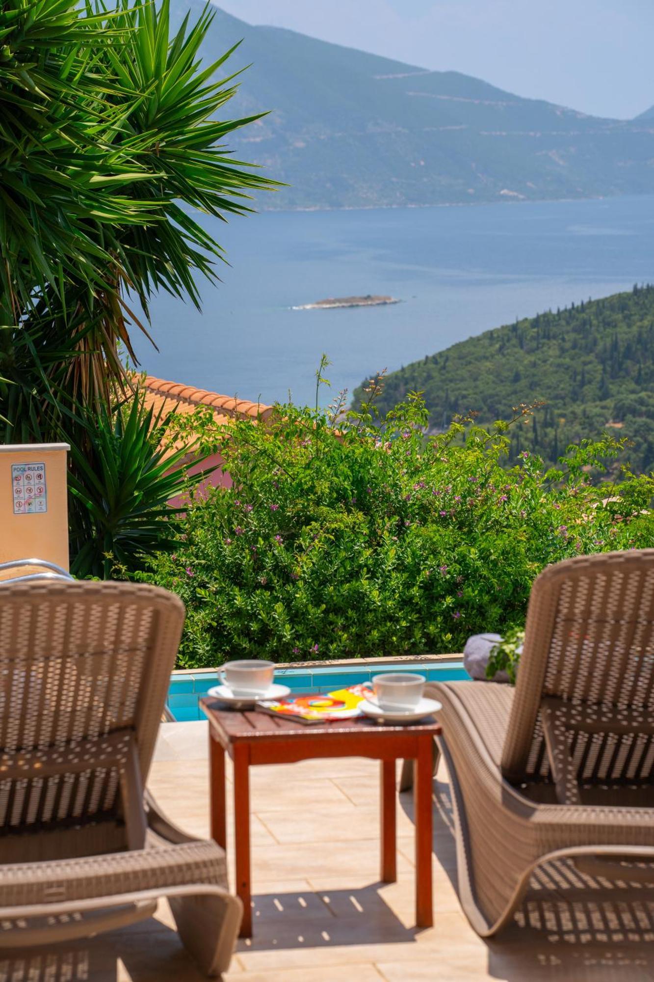 Villa Apollo Up To 8Px, Private Pool Fiskardo Bagian luar foto
