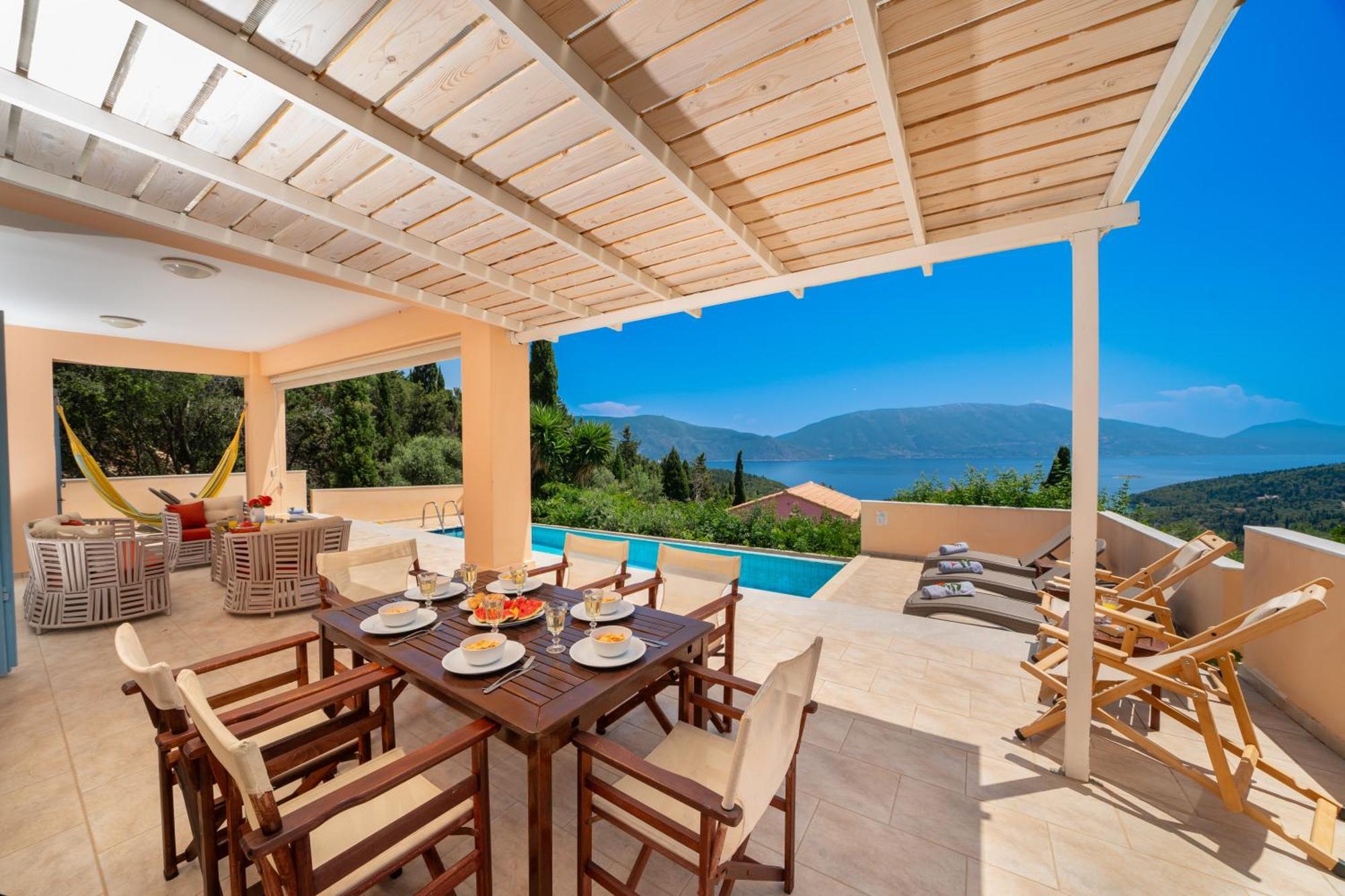 Villa Apollo Up To 8Px, Private Pool Fiskardo Bagian luar foto
