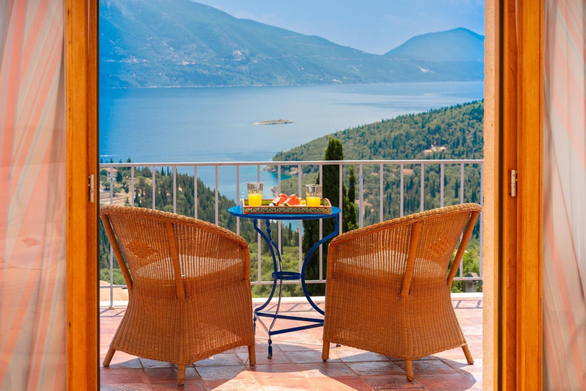 Villa Apollo Up To 8Px, Private Pool Fiskardo Bagian luar foto