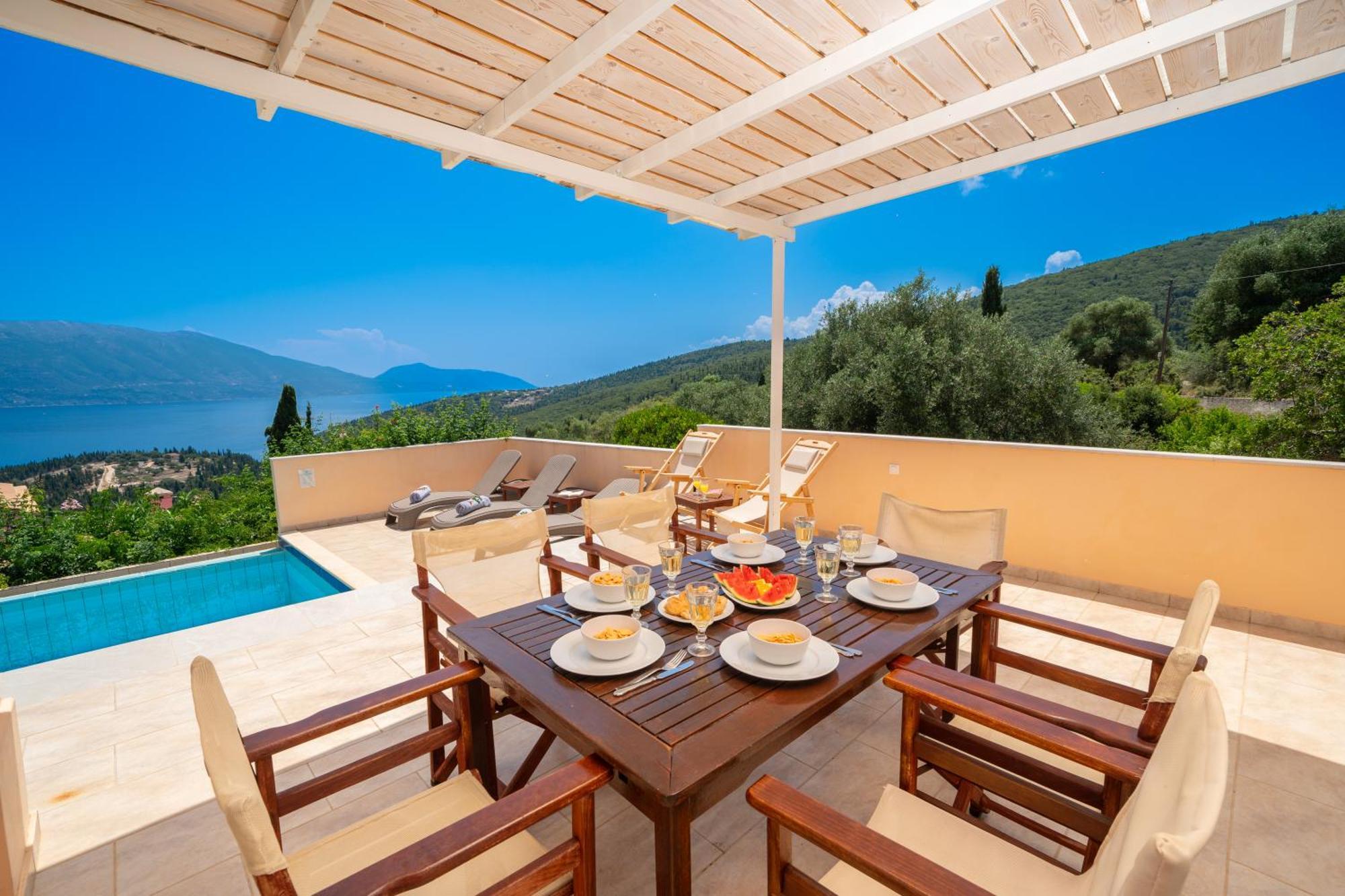 Villa Apollo Up To 8Px, Private Pool Fiskardo Bagian luar foto