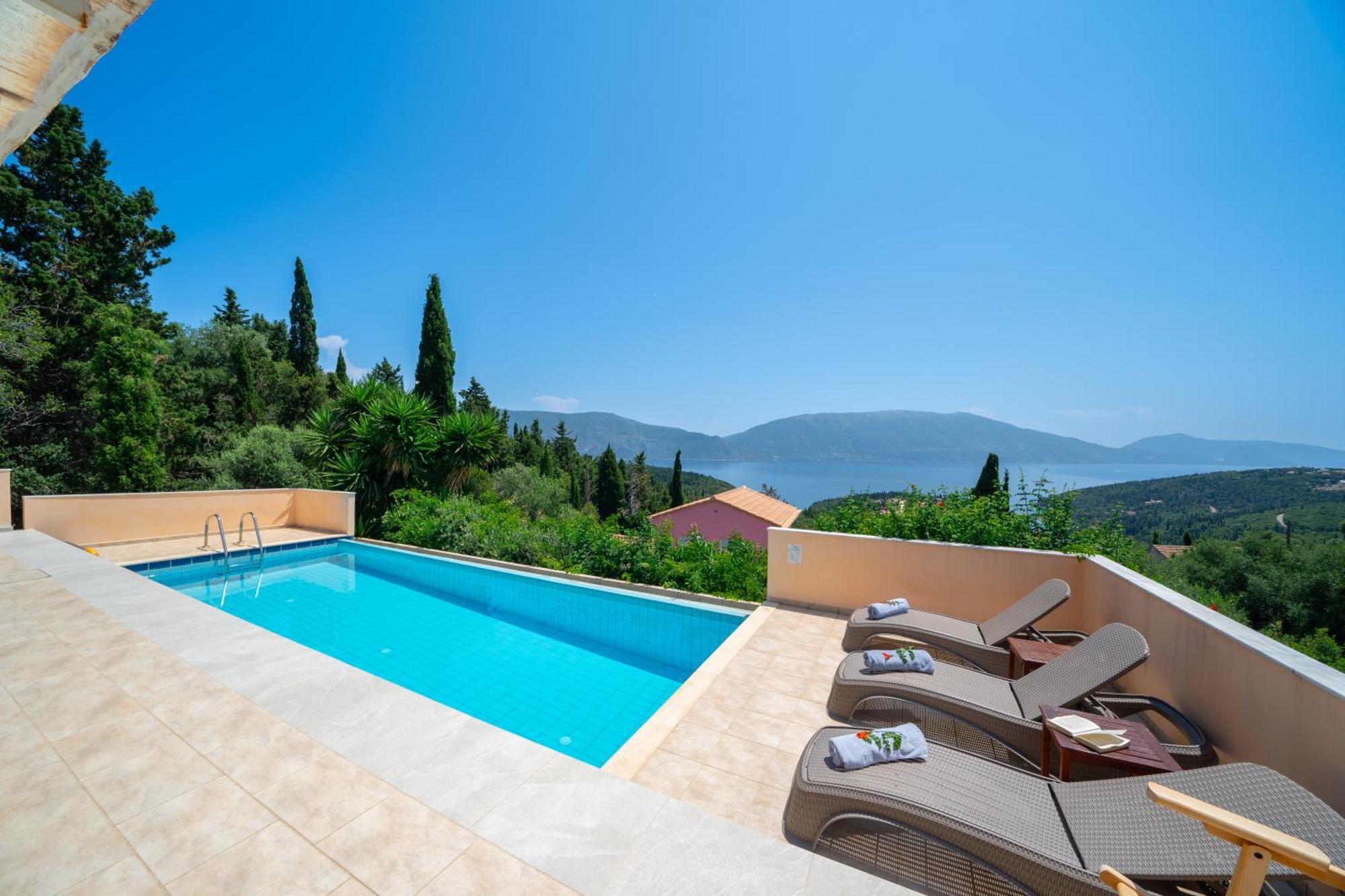 Villa Apollo Up To 8Px, Private Pool Fiskardo Bagian luar foto