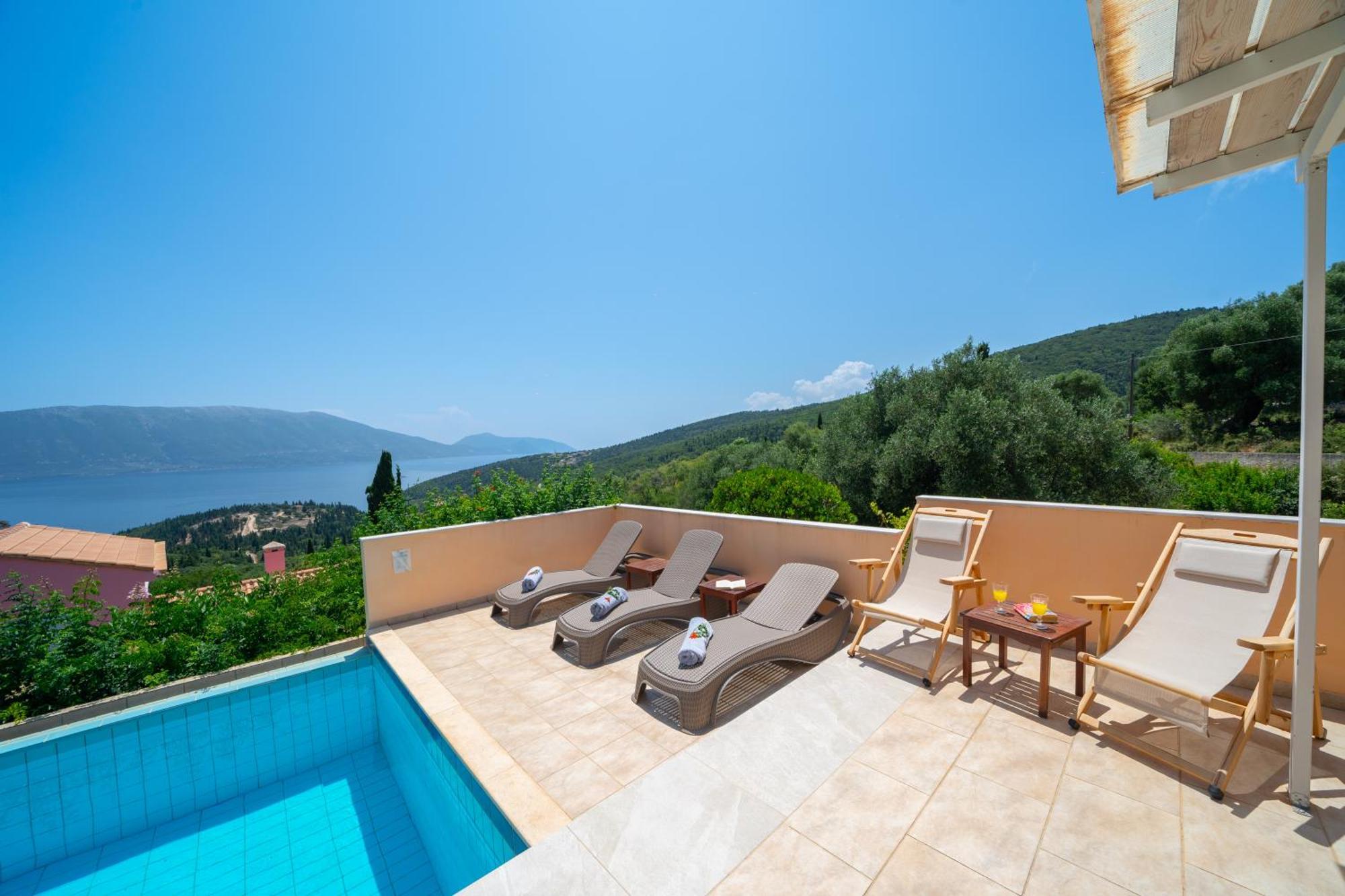 Villa Apollo Up To 8Px, Private Pool Fiskardo Bagian luar foto